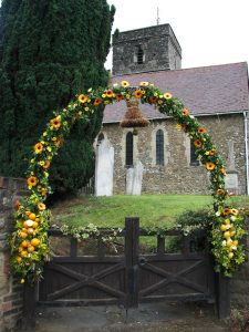 St Michael's Offham flower arch