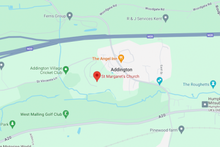 Google Maps screenshot for Addington