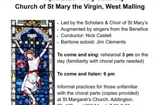 Thumbnail for the post titled: “Come and Sing” Fauré Requiem – Saturday 4th April (Holy Saturday) – 6pm St Mary’s, West Malling